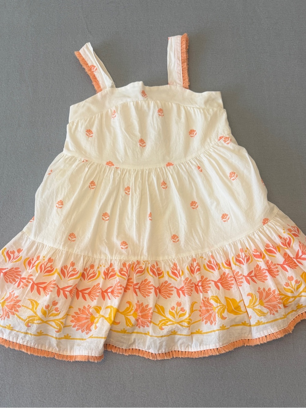 Haute Hippie Girls 5T Sundress with Peachy-Orange & Yellow FLAWED*